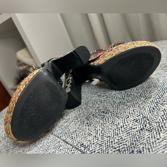 Betsy Johnson Seashell Sandals/Heels Colorful Size 6 - Picture 5 of 5